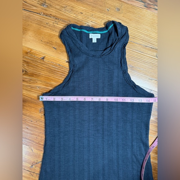 Anthropologie Pilcro Women’s Cotton Modal Ribbed Racerback Tank, Washed Black, M - Picture 2 of 13